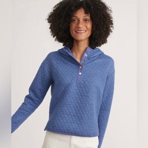 MARINE LAYER CORBET SNAP HOODIE, SIZE M.